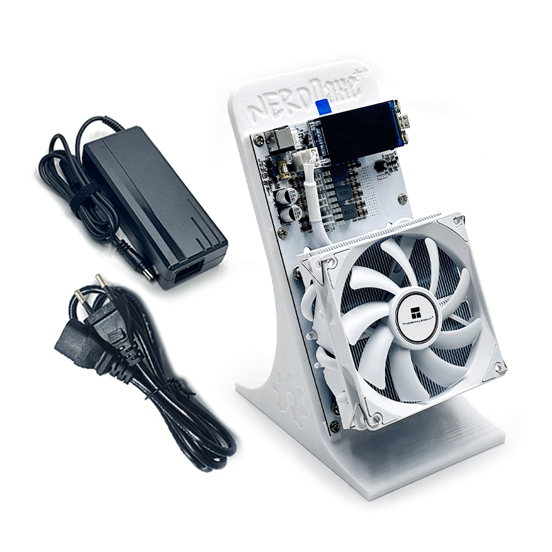 NerdMiner NerdQaxe 4.8TH/s BTC Solo miner with power supply New condition