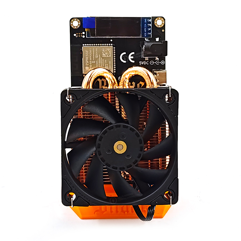 Bitaxe Gamma 601 Max 1.9TH/s Copper heatsink Bitcoin Solo Miner with power supply (brand new condition)