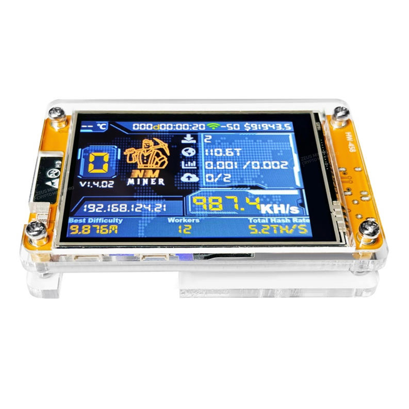 NMMiner CYD 1000KH/s ESP32 BTC SOLO Lottery Miner New Condition