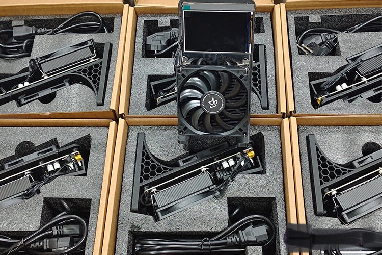 Bitaxe miner NerdQaxe 6TH/s dual fans SOLO miner with power supply (brand new Condition)